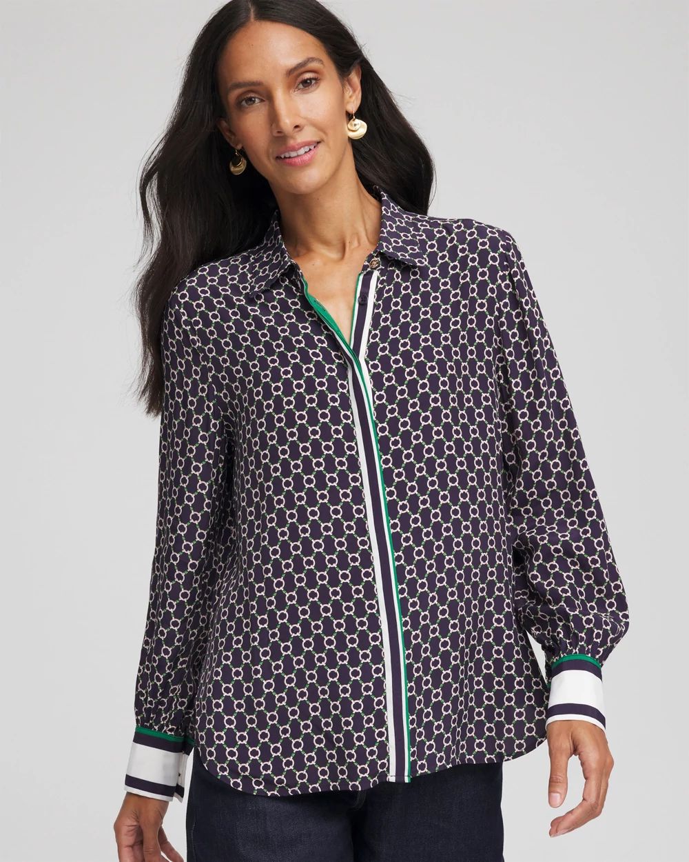 Collarless Twill Box Jacket | Chico's